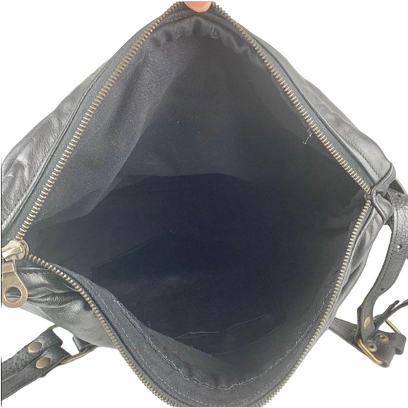 Large Leather Jas M.B. London Black Shoulder Handbag with Dustbag - Picture 12 of 16